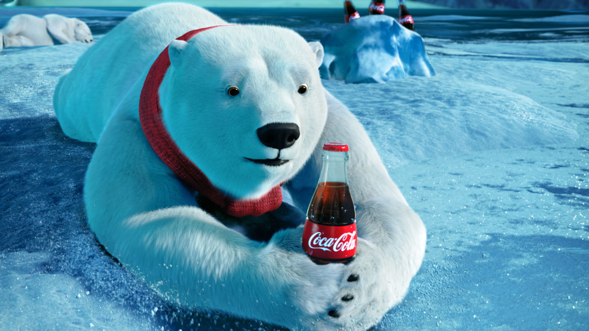 Polar bear with Coke
