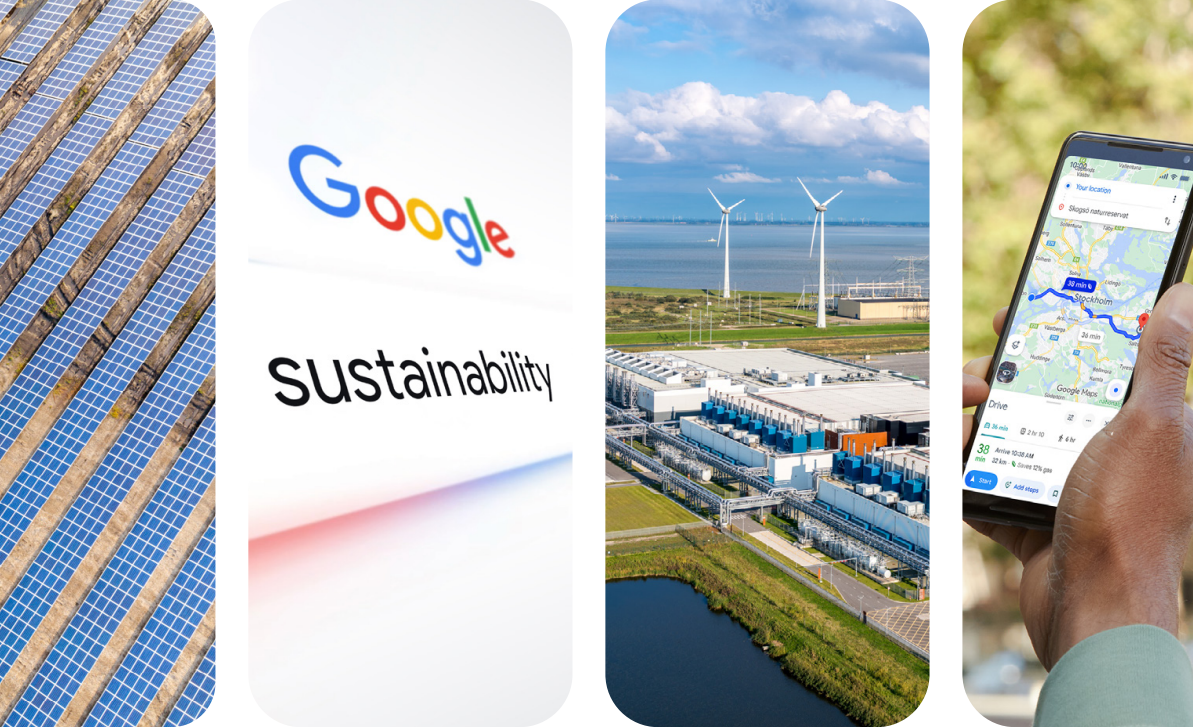 A mosaic of applications from Google Sustainability